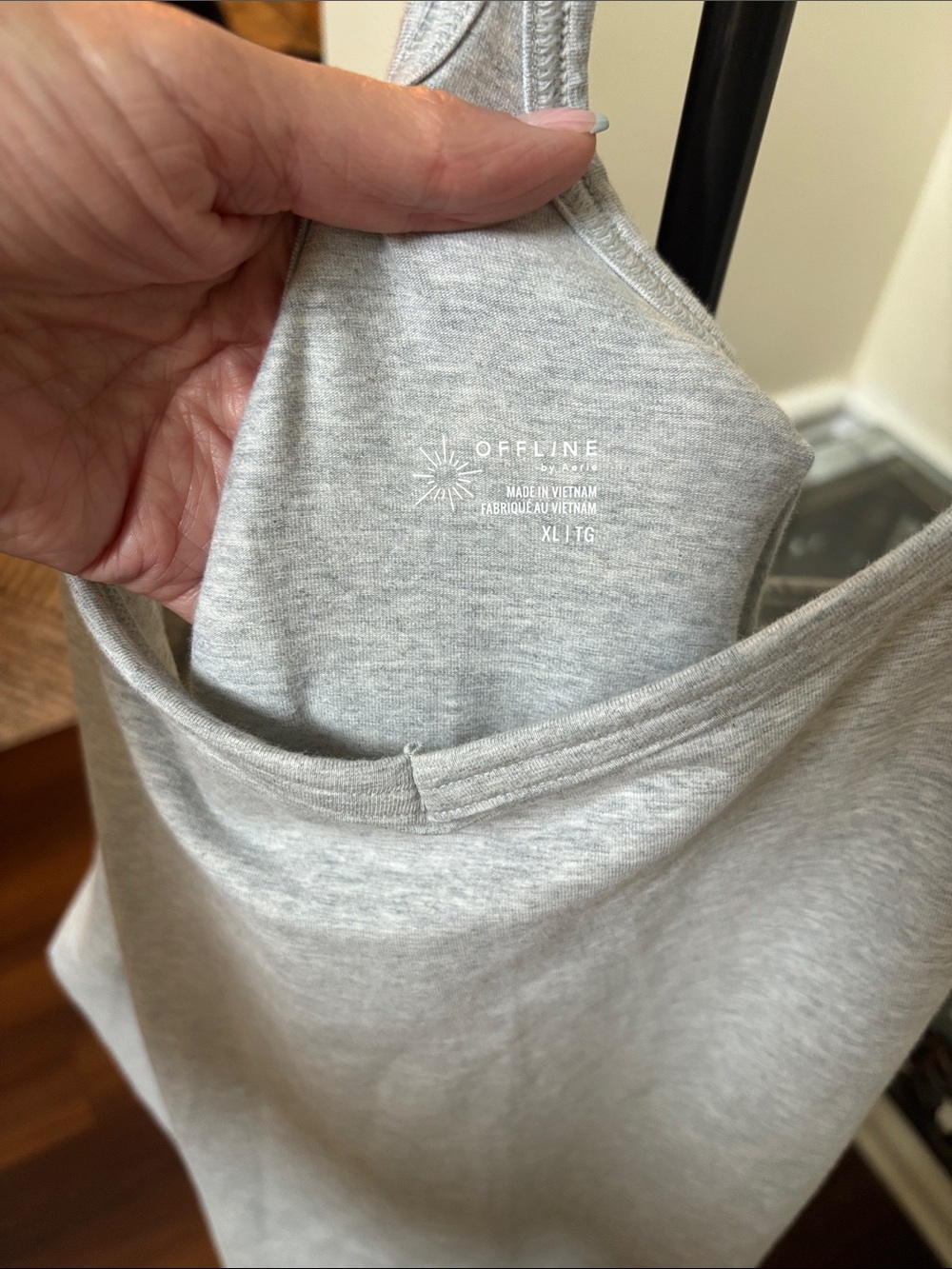 AERIE Light Gray Racerback Jumpsuit Romper Onesie size XL - Picture 4 of 7